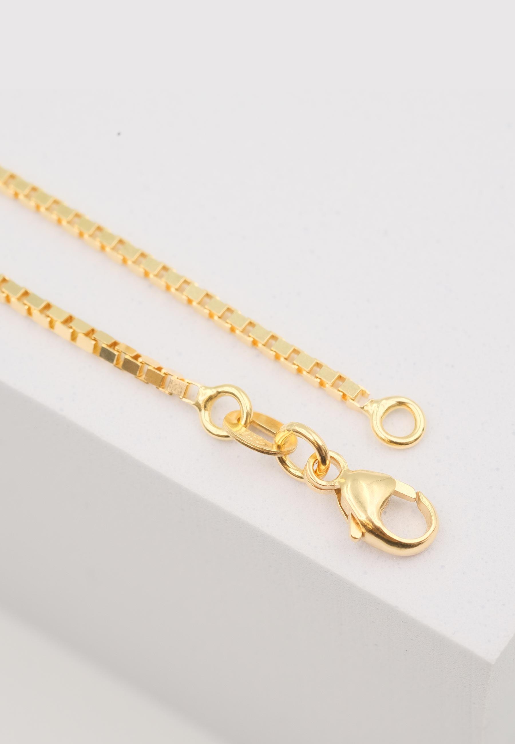 Collier Venezianer Gelbgold 750, 1.4mm, 40cm Damen Gelbgold 40cm von MUAU Schmuck