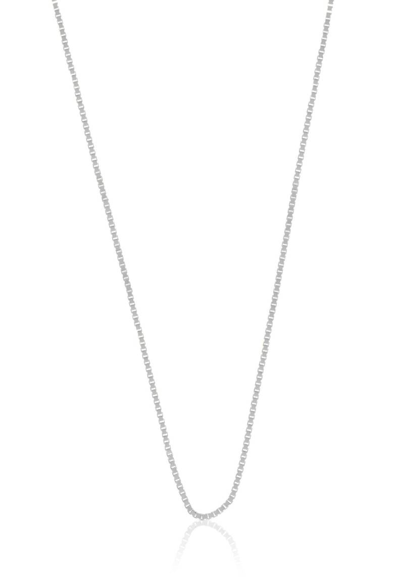 Collier Venezianer Weissgold 375, 0.9mm, 38cm Damen Silber 38cm von MUAU Schmuck