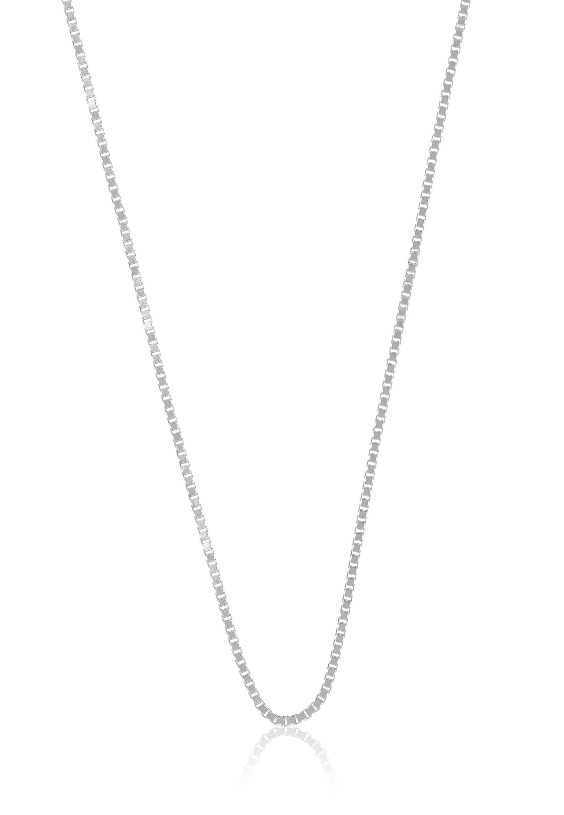 Collier Venezianer Weissgold 375, 1.1mm, 40cm Damen Silber 40cm von MUAU Schmuck