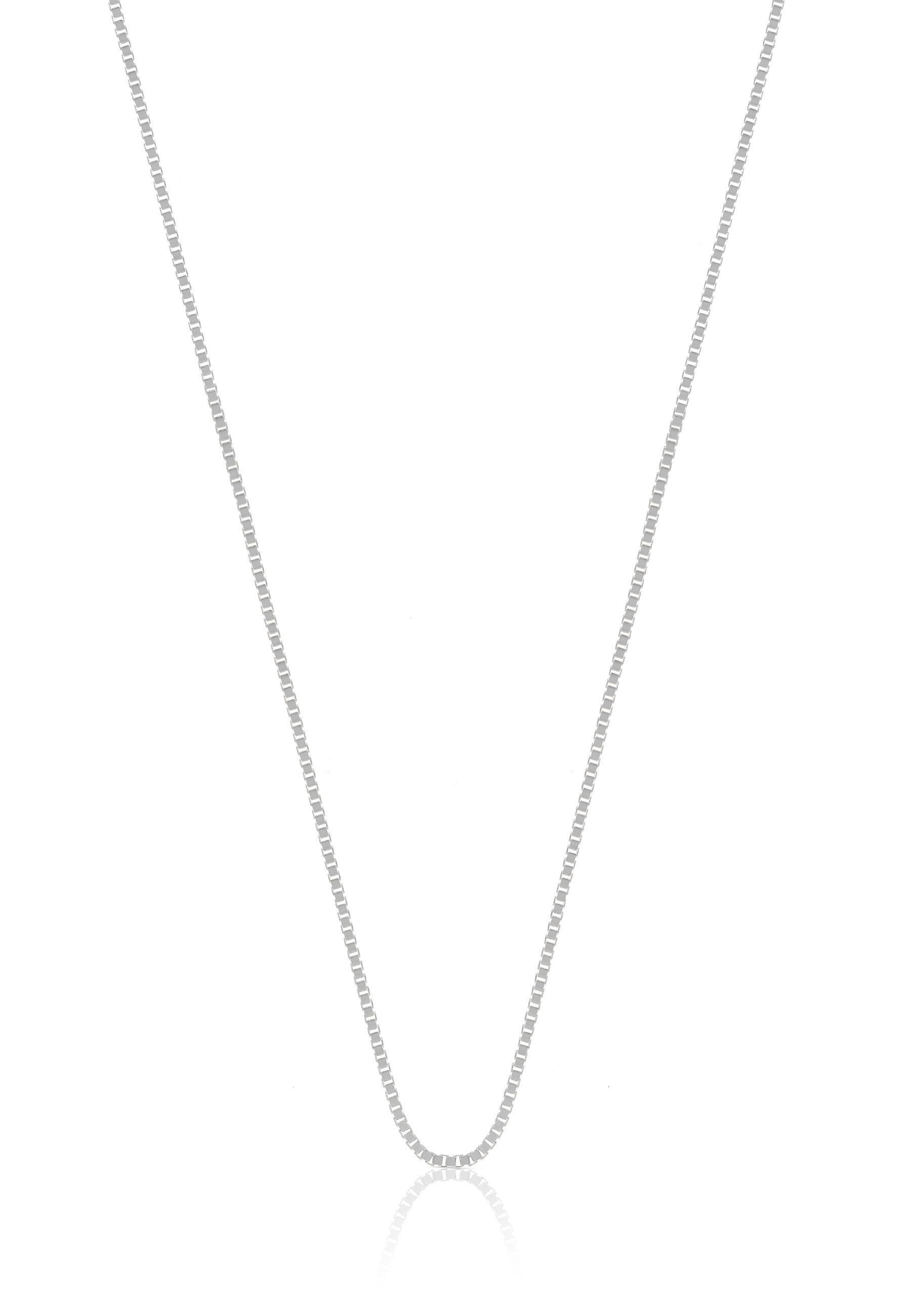 Collier Venezianer Weissgold 750, 0.8mm, 42cm Damen Silber 42cm von MUAU Schmuck