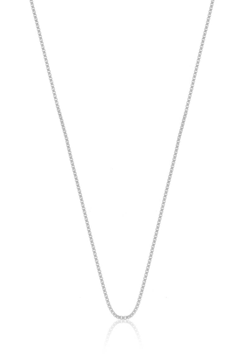 Collier Venezianer Weissgold 750, 0.8mm, 42cm Damen Silber 42cm von MUAU Schmuck