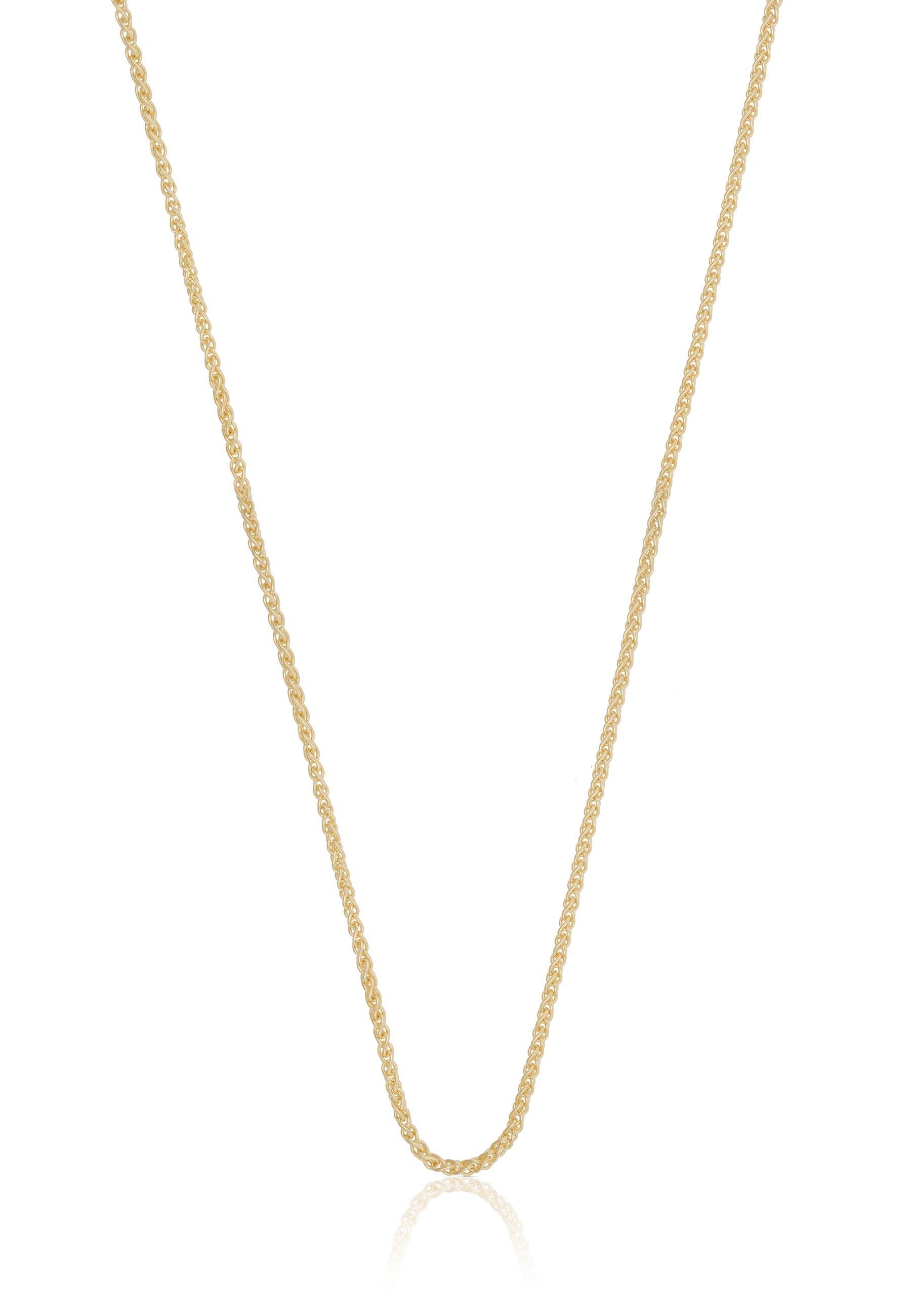 Collier Zopf Gelbgold 375, 1.2mm, 38cm Damen Gelbgold 38cm von MUAU Schmuck