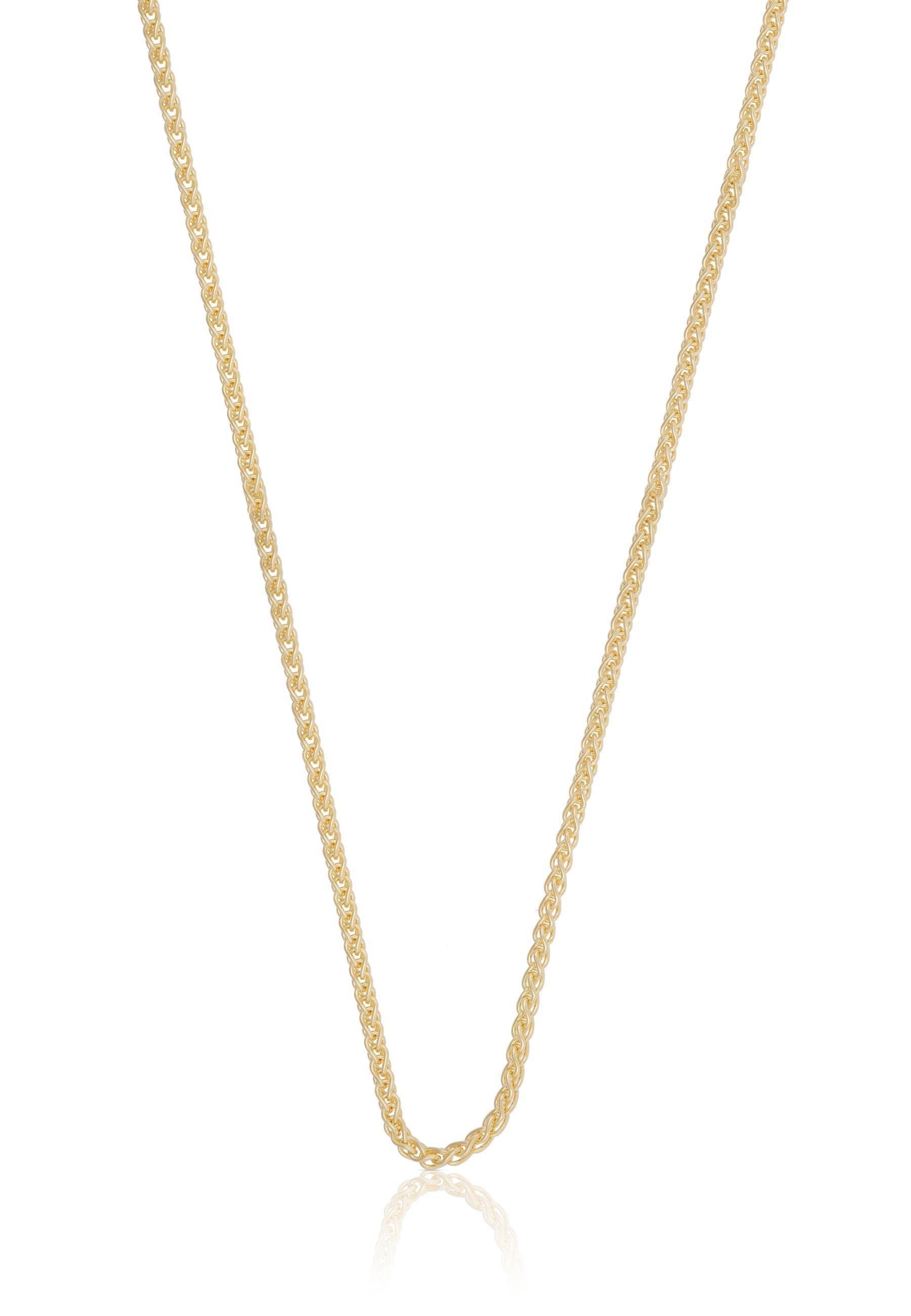 Collier Zopf Gelbgold 750, 1.6mm, 38cm Damen Gelbgold 38cm von MUAU Schmuck