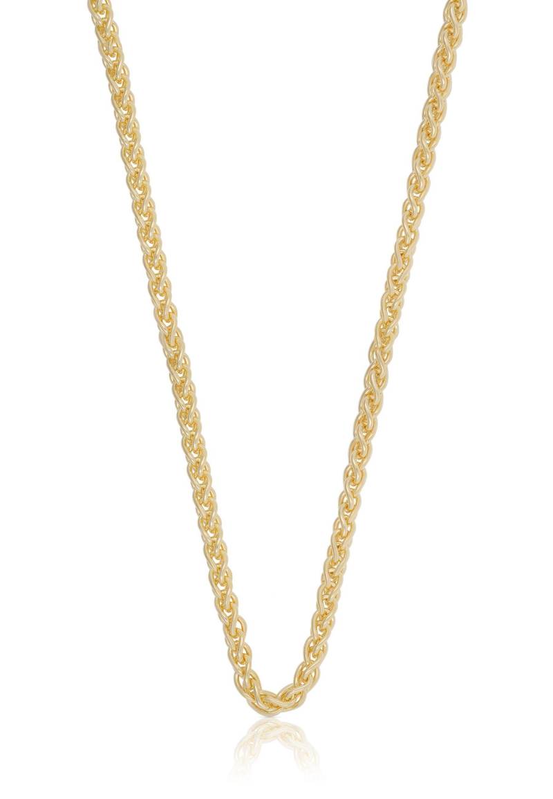 Collier Zopf Gelbgold 750, 3.3mm, 50cm Damen Gelbgold 50 CM von MUAU Schmuck