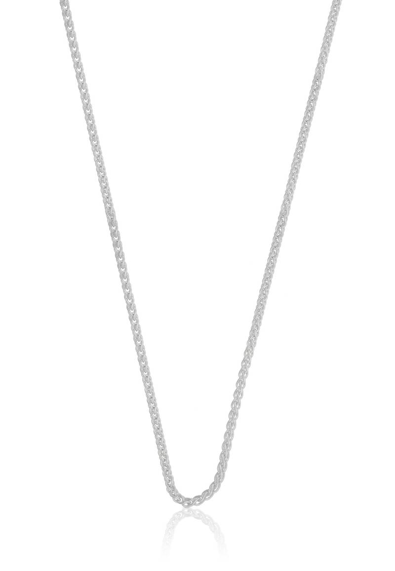 Collier Zopf Weissgold 375, 1.65mm, 38cm Damen Silber 38cm von MUAU Schmuck