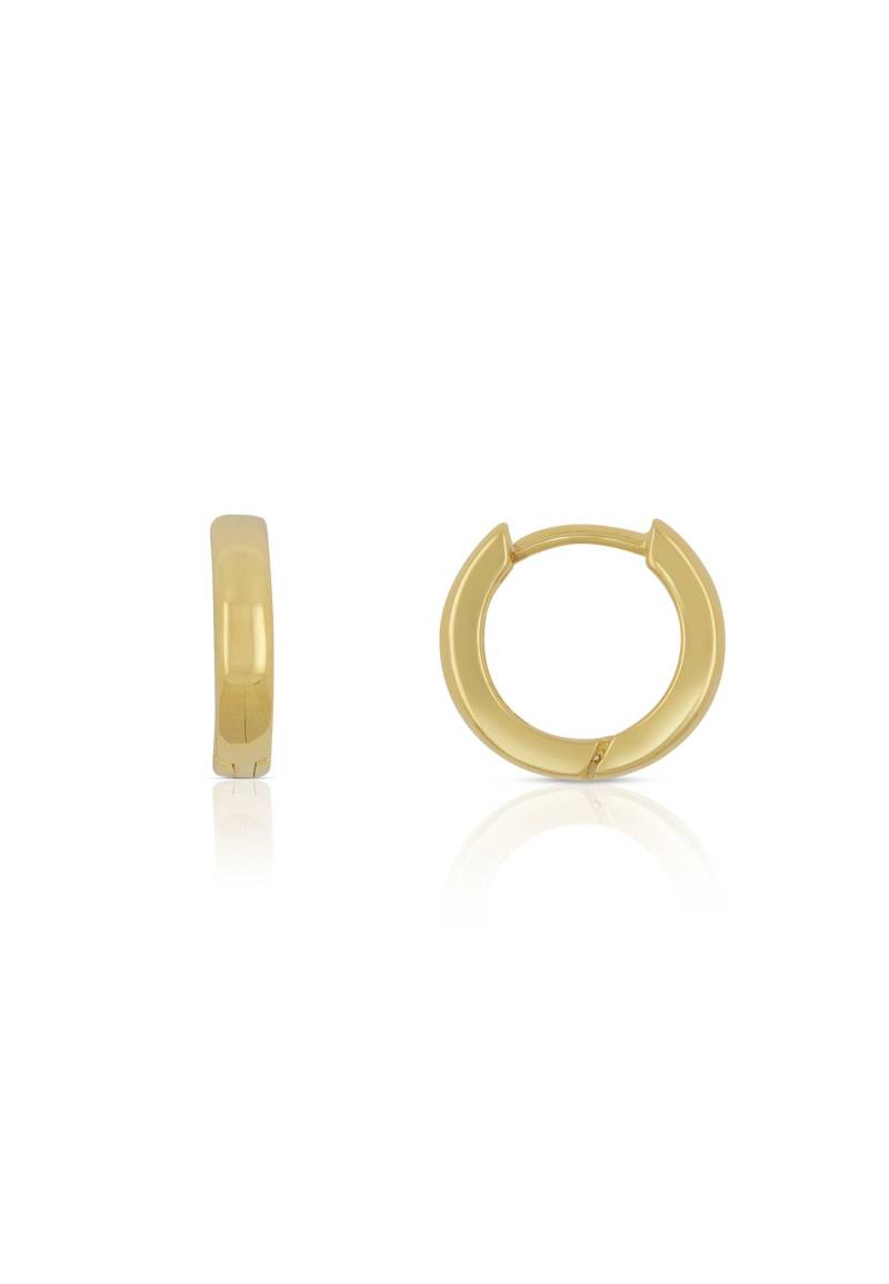 Creolen Gelbgold 750, 14mm Damen Gelbgold ONE SIZE von MUAU Schmuck