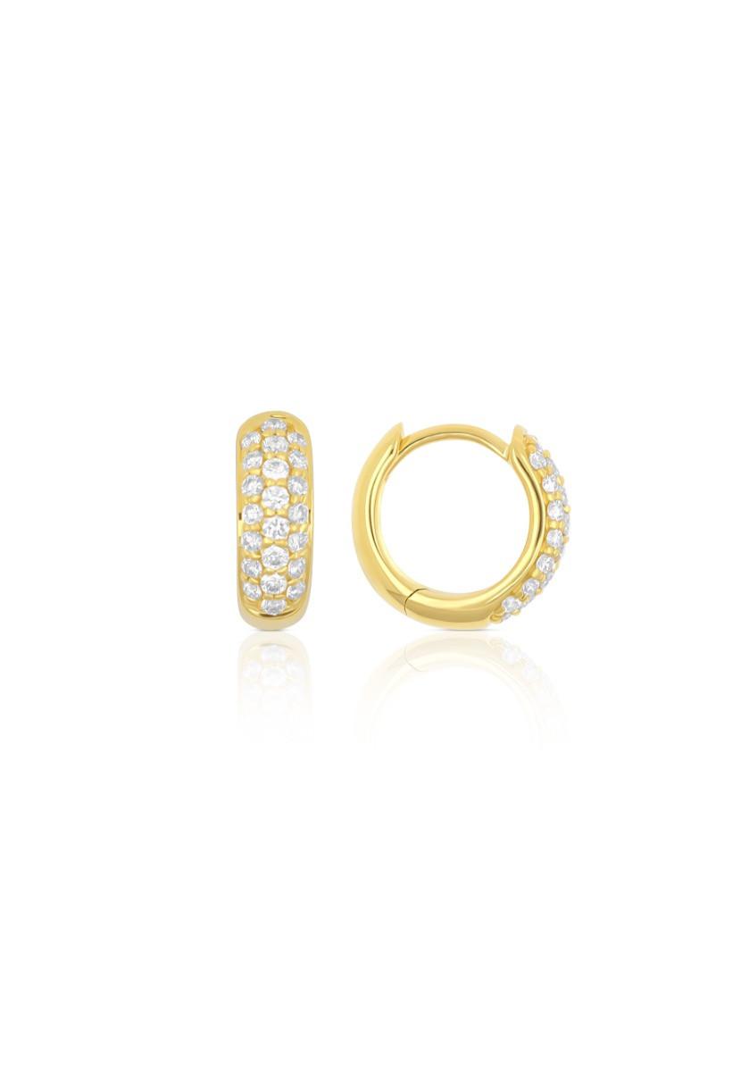 Creolen Gelbgold 750 Brillanten 0.36ct. Scharnier 11mm Damen Gelbgold ONE SIZE von MUAU Schmuck