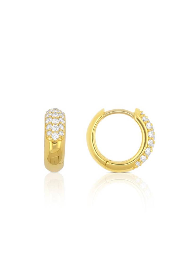 Creolen Gelbgold 750 Brillanten 0.48ct. Scharnier 12mm Damen Gelbgold ONE SIZE von MUAU Schmuck