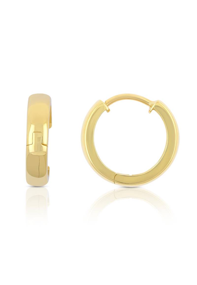 Creolen Gelbgold 750 U-profil Scharnier 15mm Damen Gelbgold ONE SIZE von MUAU Schmuck