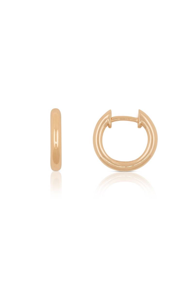 Creolen Rotgold 750, 13mm Damen Gold ONE SIZE von MUAU Schmuck