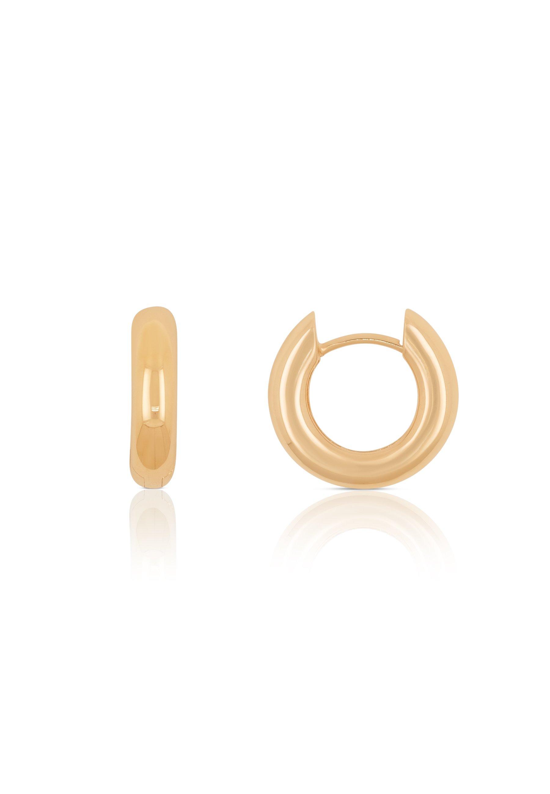 Creolen Rotgold 750, 16mm Damen Gold ONE SIZE von MUAU Schmuck