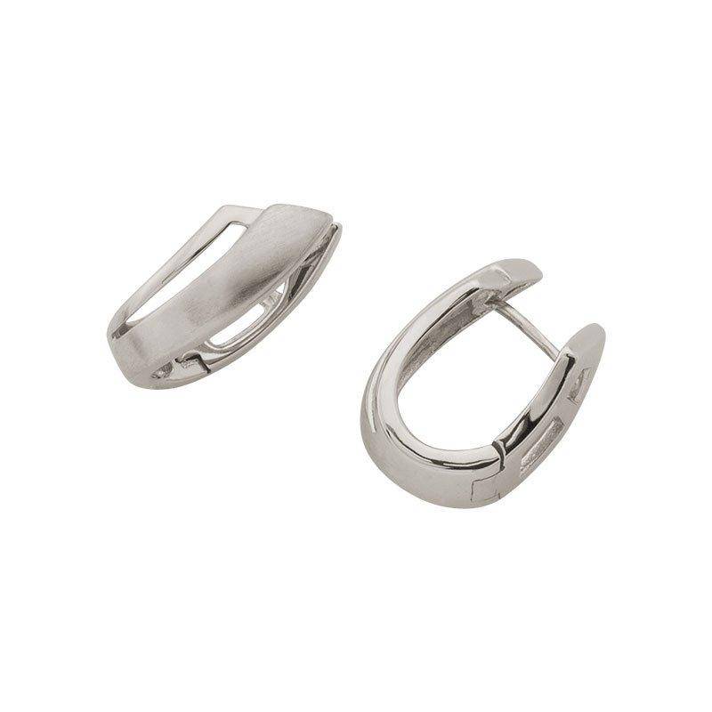 Creolen Weissgold 750, 17x5mm Damen Silber ONE SIZE von MUAU Schmuck