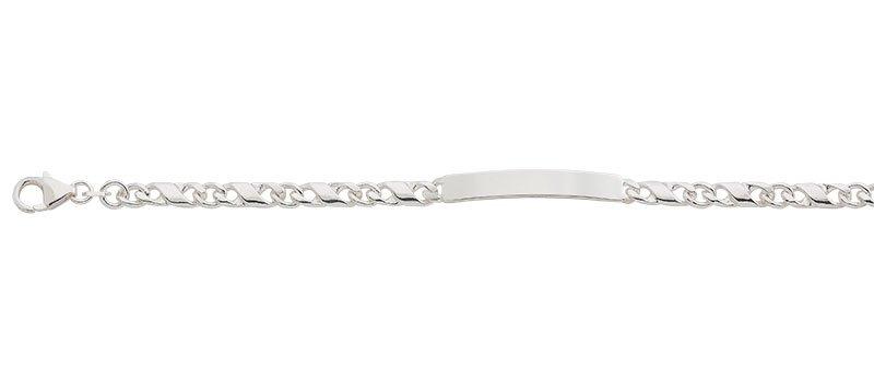 Id-bracelet 8er-kette Silber 925, 4.9mm, 19cm Damen Silber 19cm von MUAU Schmuck