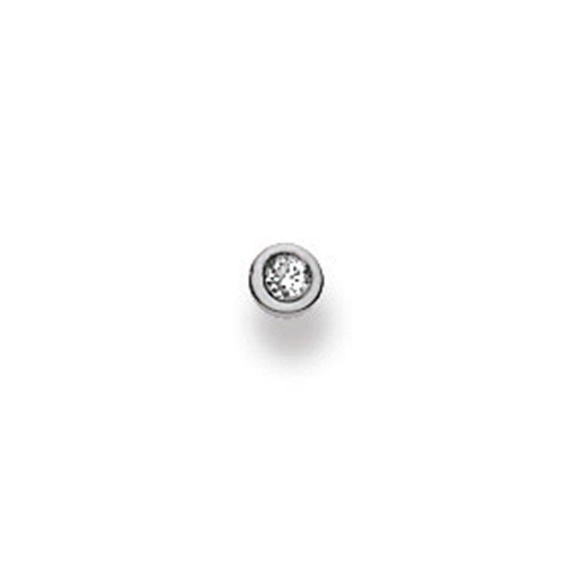 Nasenstecker Weissgold 750 Diamant 0.04ct. Damen Weiss ONE SIZE von MUAU Schmuck