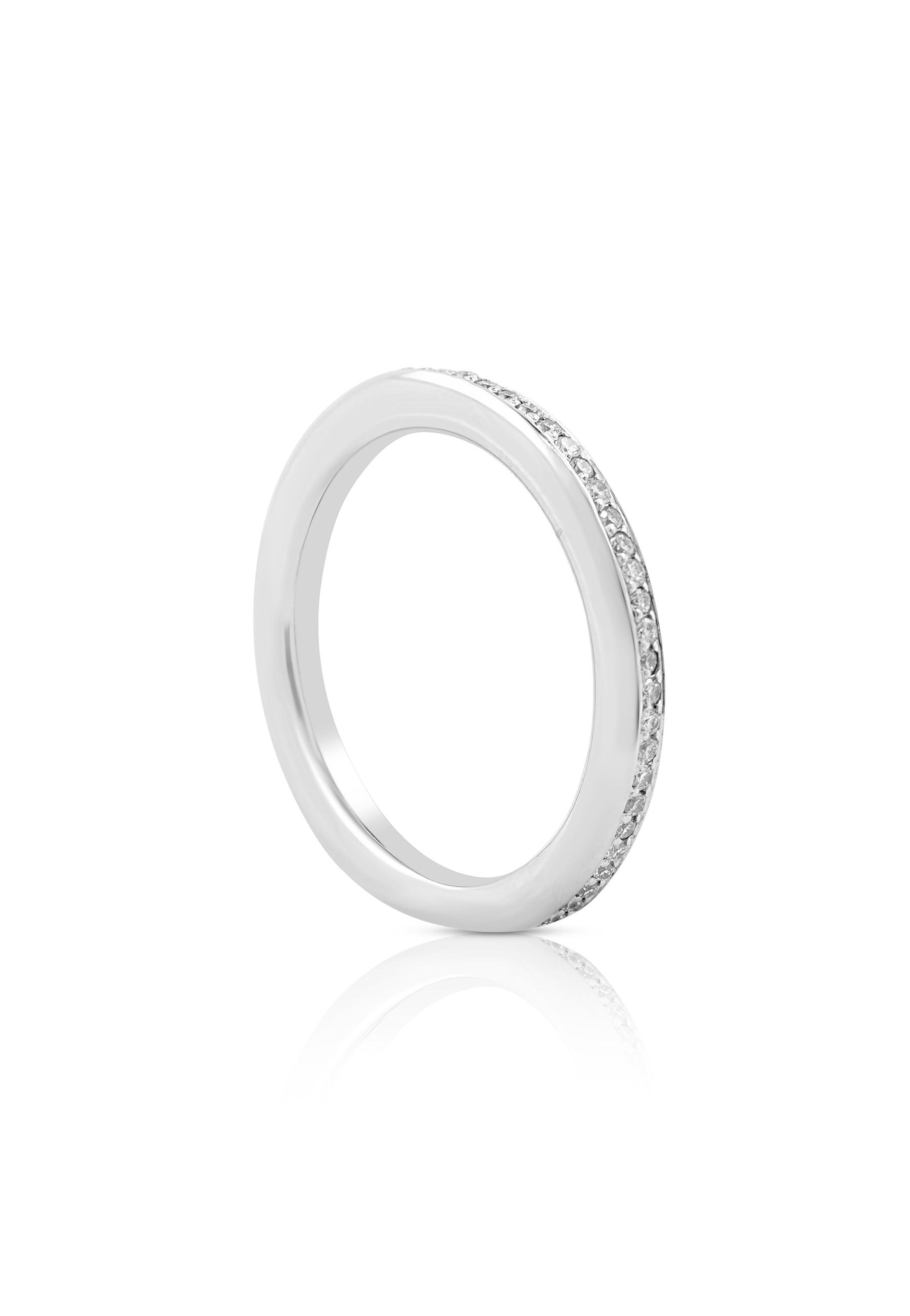 Mémoire Ring Diamant 0.30ct. Weissgold 750 Damen Silber 54 von MUAU Schmuck