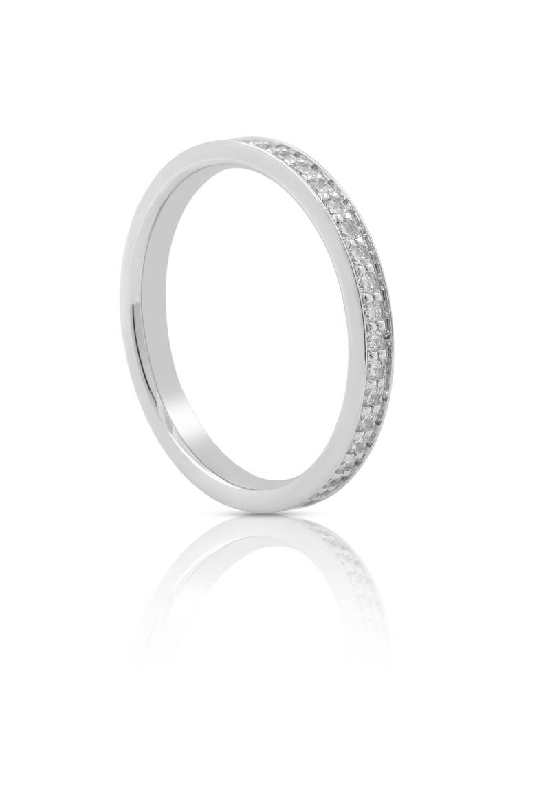 Mémoire Ring Diamant 0.50ct. Weissgold 750 Damen Silber 50 von MUAU Schmuck