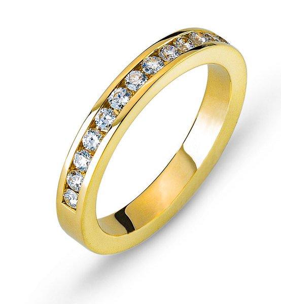 Mémoire Ring Gelbgold 750/18k 0.48ct Damen Gelbgold 54 von MUAU Schmuck