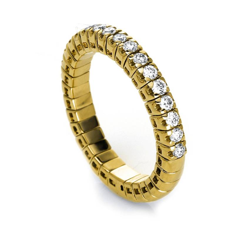 Mémoire-ring 585/14k Gelbgold Diamant 0.46ct. Damen Gelbgold 54 von MUAU Schmuck