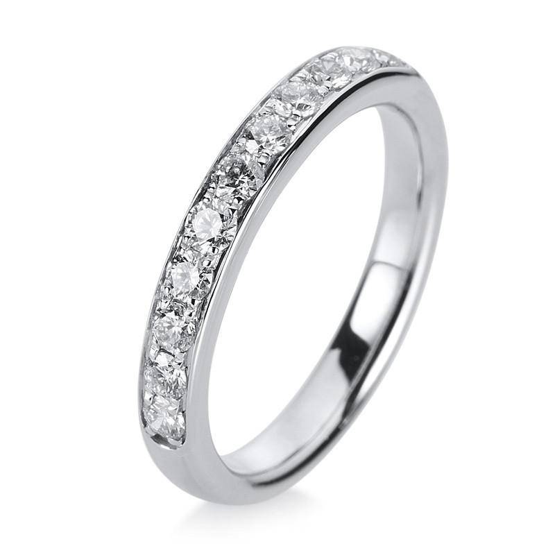 Mémoire-ring 585/14k Weissgold Diamant 0.5ct. Damen Silber 54 von MUAU Schmuck