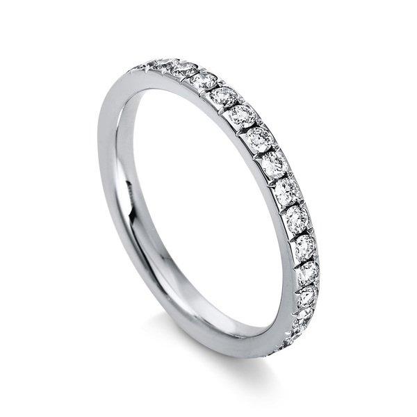 Mémoire-ring 585/14k Weissgold Diamant 0.75ct. Damen Silber 54 von MUAU Schmuck