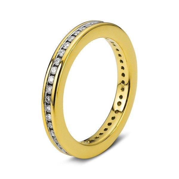 Mémoire-ring 750/18k Gelbgold Diamant 0.5ct. Damen Gelbgold ONE SIZE von MUAU Schmuck