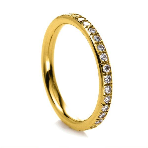 Mémoire-ring 750/18k Gelbgold Diamant 0.77ct. Damen Gelbgold 54 von MUAU Schmuck