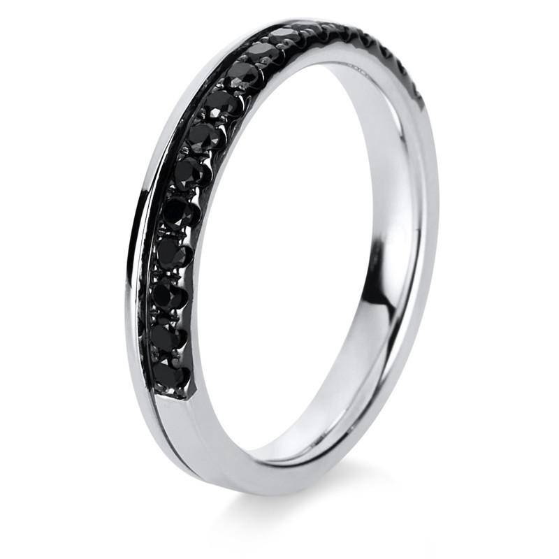 Mémoire-ring 750/18k Weissgold Diamant 0.26ct. Damen Silber ONE SIZE von MUAU Schmuck