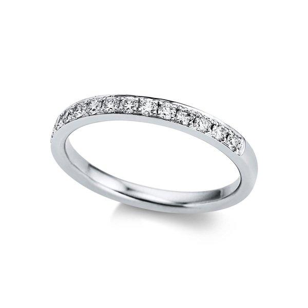 Mémoire-ring 750/18k Weissgold Diamant 0.29ct. Damen Silber 54 von MUAU Schmuck