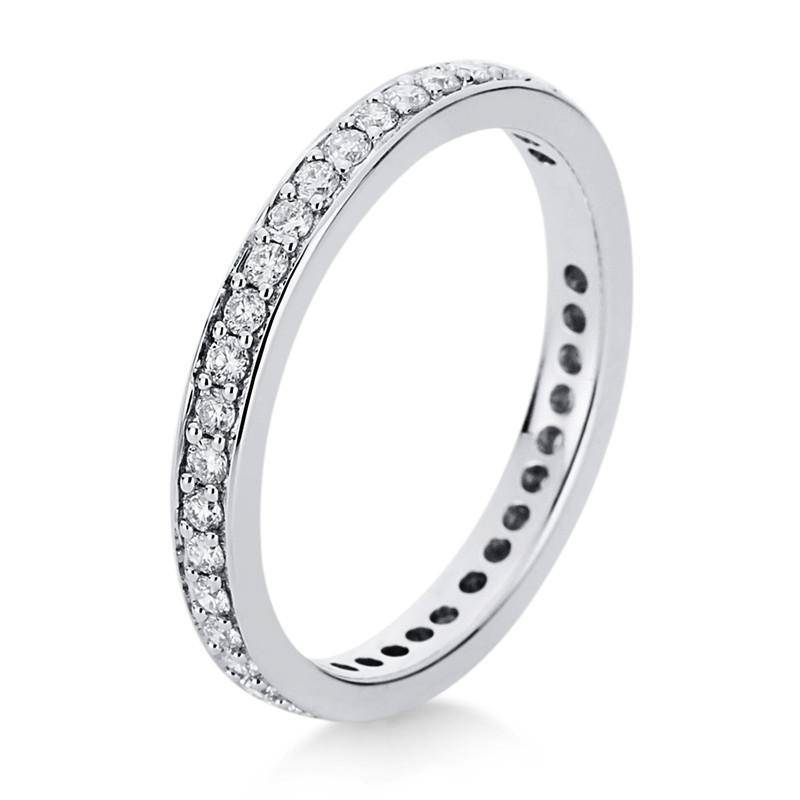 Mémoire-ring 750/18k Weissgold Diamant 0.55ct. Damen Silber ONE SIZE von MUAU Schmuck