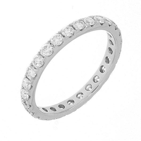 Mémoire-ring 750/18k Weissgold Diamant 1.05ct. Damen Silber ONE SIZE von MUAU Schmuck