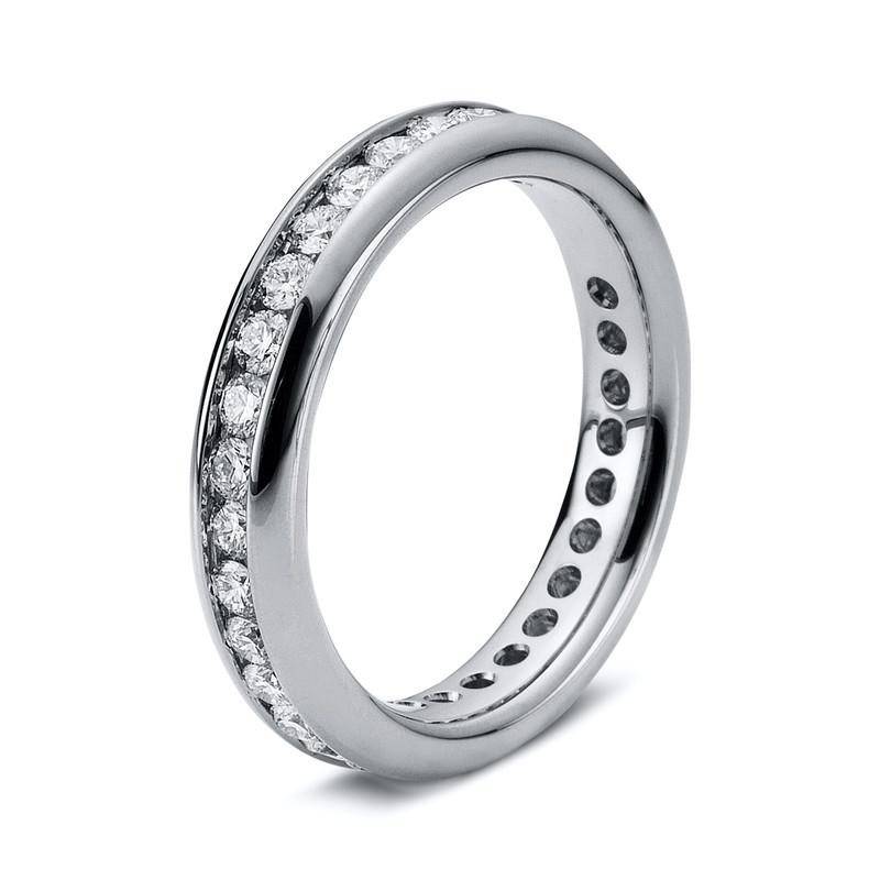 Mémoire-ring 750/18k Weissgold Diamant 1.05ct. Damen Silber ONE SIZE von MUAU Schmuck