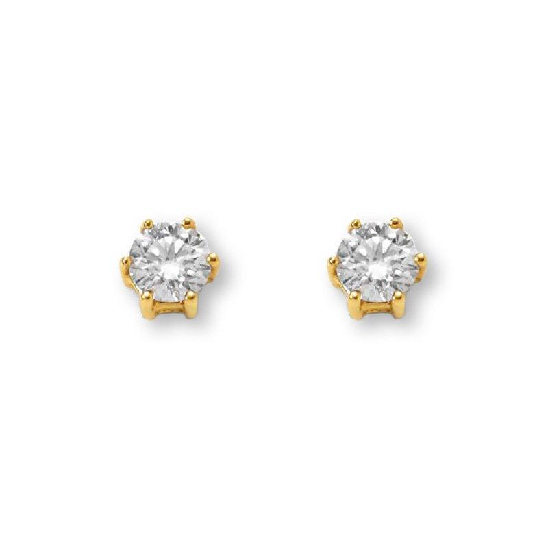 Ohrstecker Diamant 0.10ct. Gelbgold 750 Damen Gelbgold ONE SIZE von MUAU Schmuck