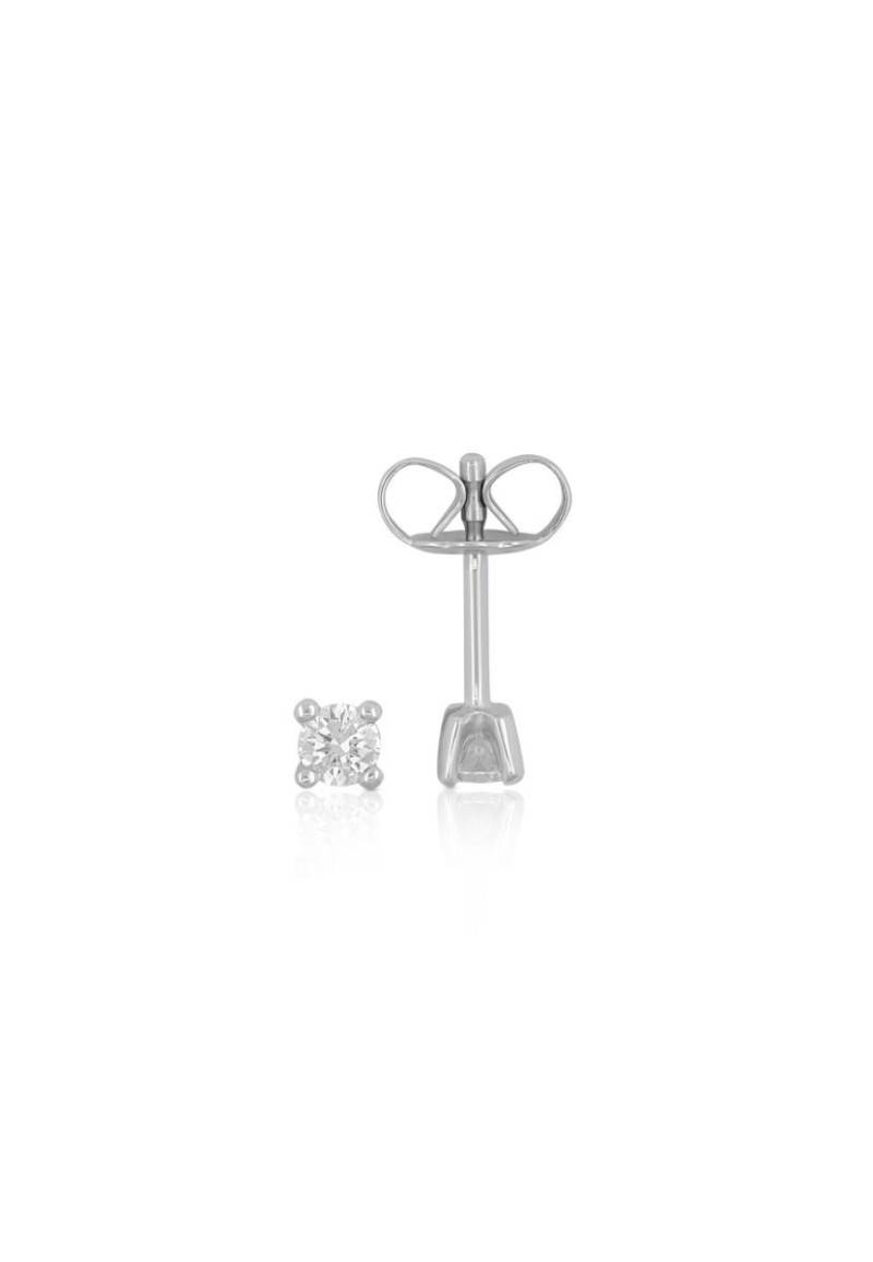 Ohrstecker Diamant 0.10ct. Weissgold 750 Damen Silber ONE SIZE von MUAU Schmuck