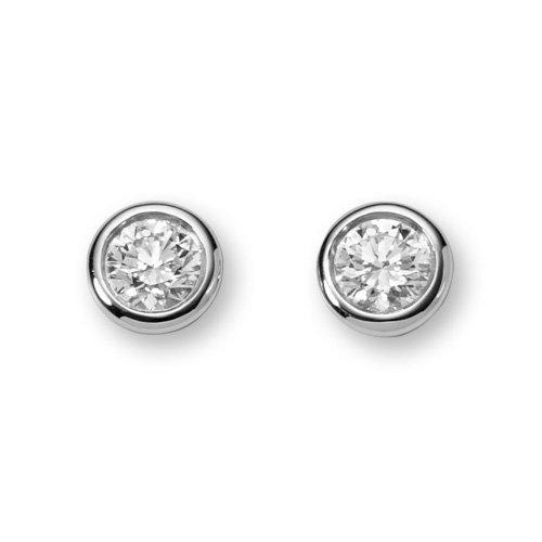 Ohrstecker Diamant 0.20ct. Weissgold 750 Damen Silber ONE SIZE von MUAU Schmuck