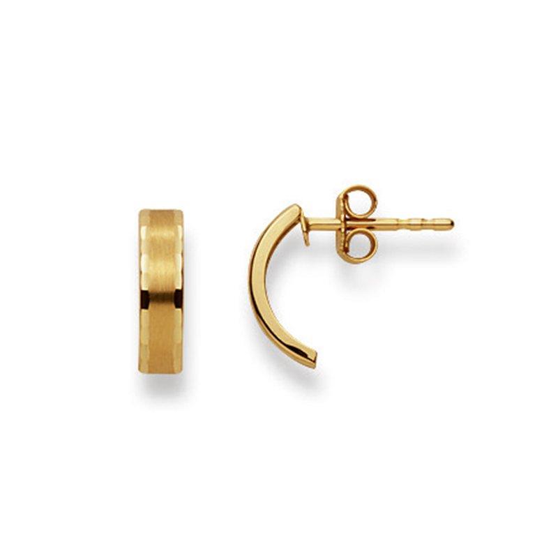 Ohrstecker Gelbgold 750, 11mm Damen Gelbgold ONE SIZE von MUAU Schmuck