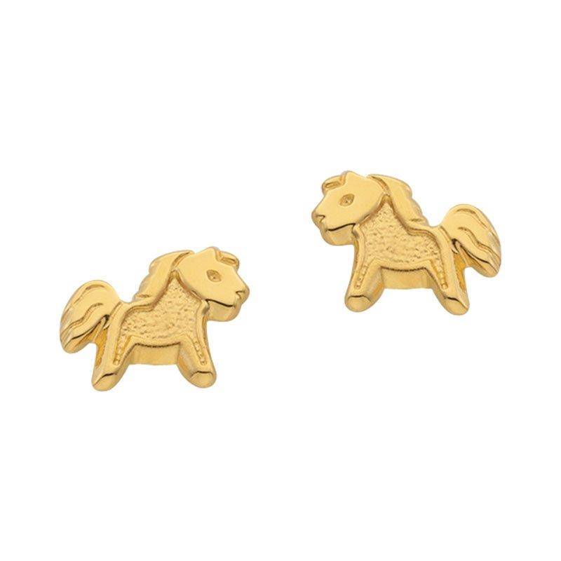 Ohrstecker Gelbgold 750, 7x8mm Damen Gelbgold ONE SIZE von MUAU Schmuck