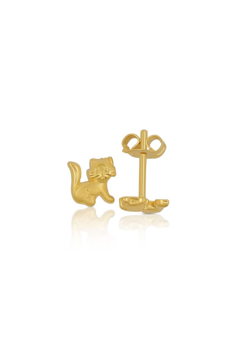 Ohrstecker Gelbgold 750, 8mm Damen Gelbgold ONE SIZE von MUAU Schmuck