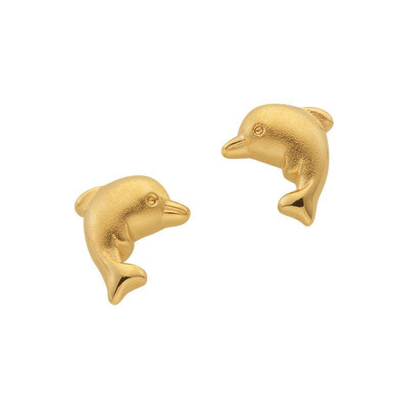 Ohrstecker Gelbgold 750, 8x7mm Damen Gelbgold ONE SIZE von MUAU Schmuck