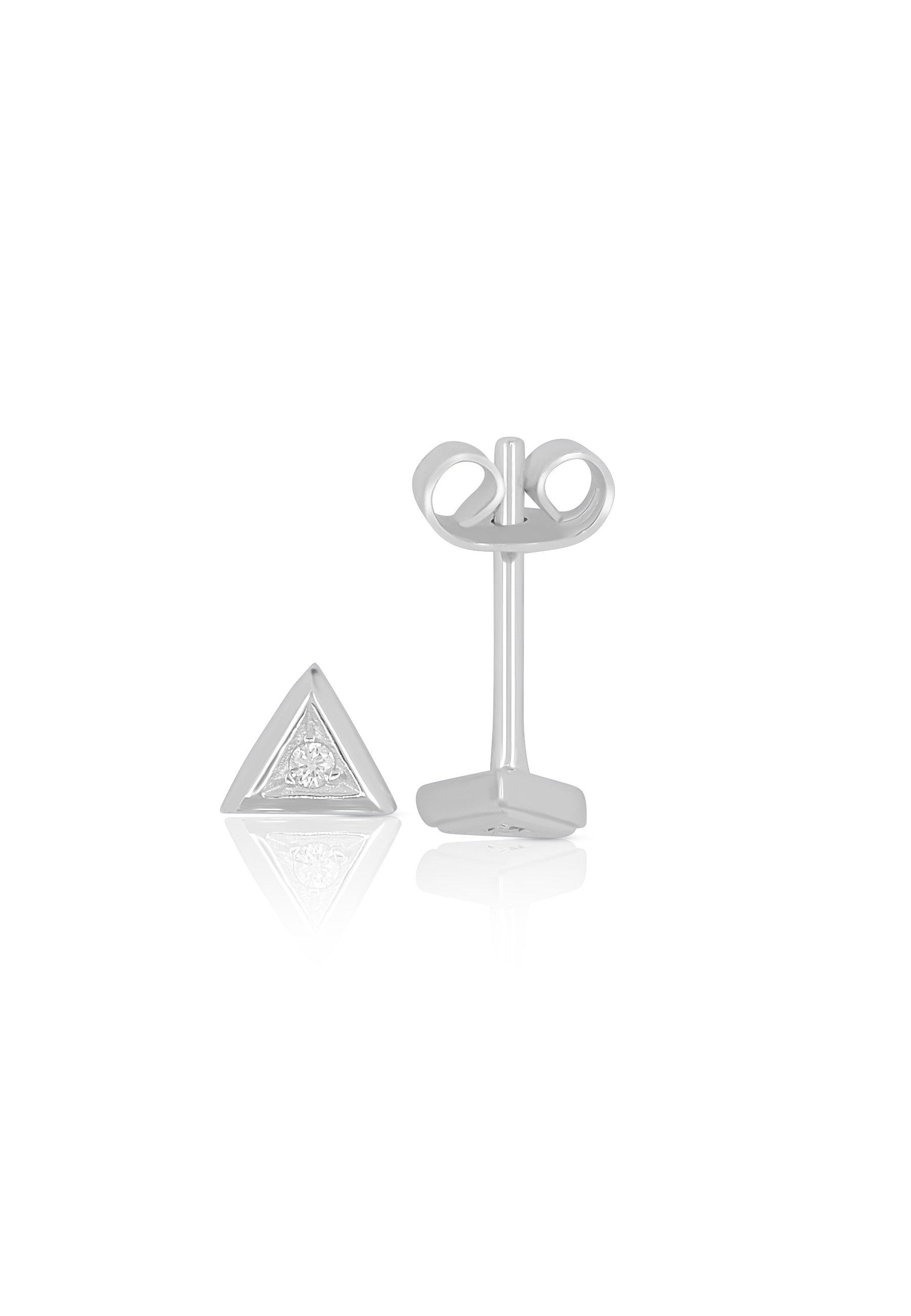 Ohrstecker Gelbgold 750 Diamant 0.02ct. 4x5mm Damen Silber ONE SIZE von MUAU Schmuck