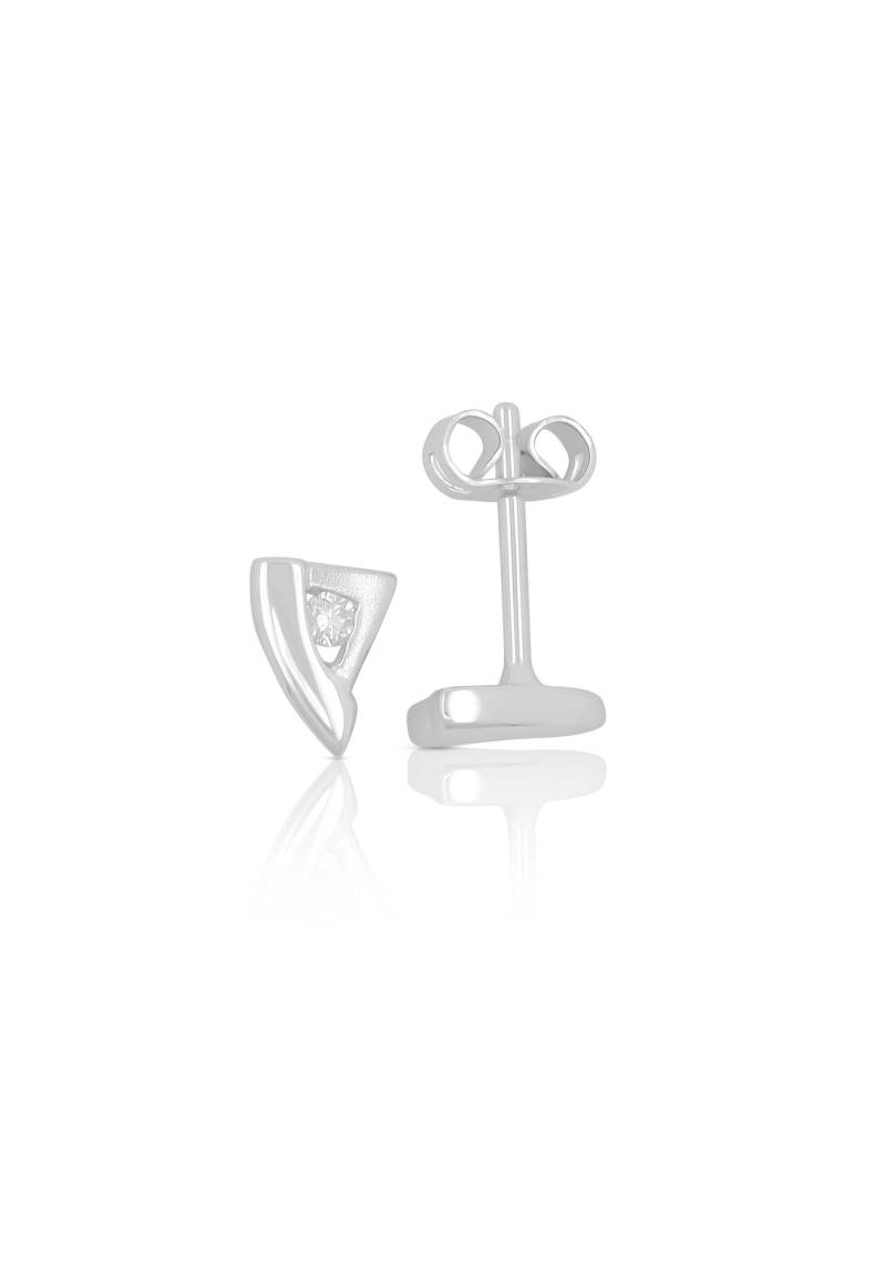 Ohrstecker Gelbgold 750 Diamant 0.06ct. 7x5mm Damen Silber ONE SIZE von MUAU Schmuck