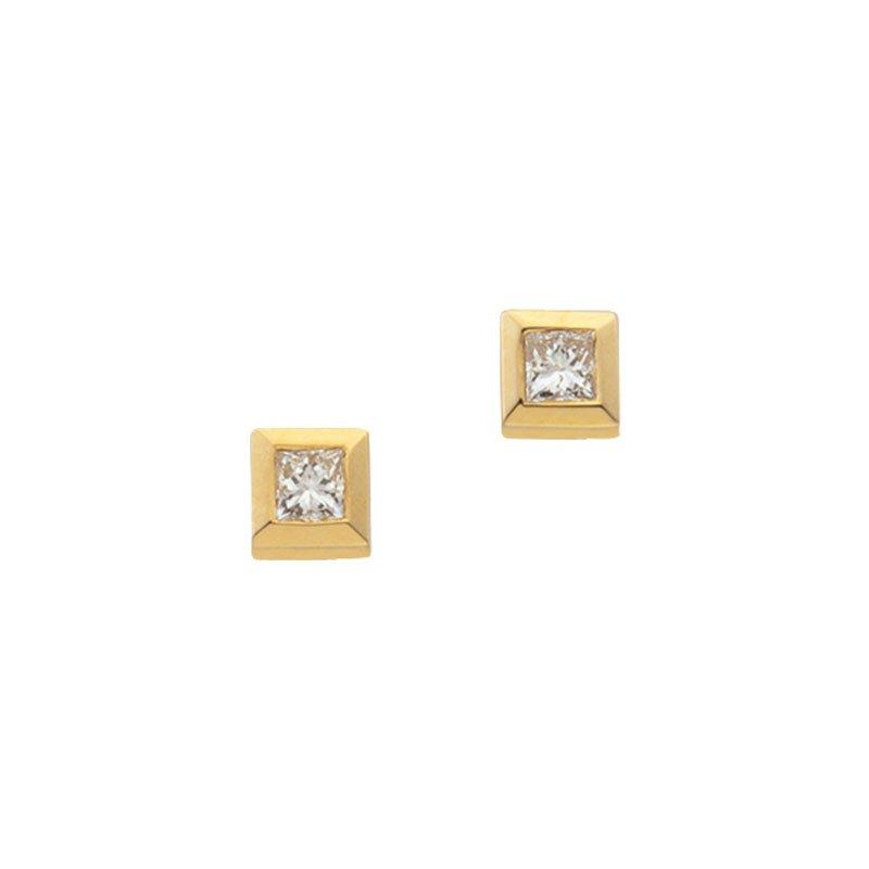 Ohrstecker Gelbgold 750 Diamant 0.075ct. 4mm Damen Gelbgold ONE SIZE von MUAU Schmuck