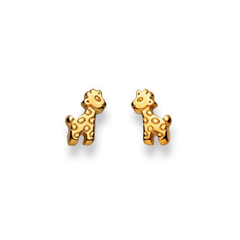 Ohrstecker Giraffe Gelbgold 750, 8x6mm Damen Gelbgold ONE SIZE von MUAU Schmuck