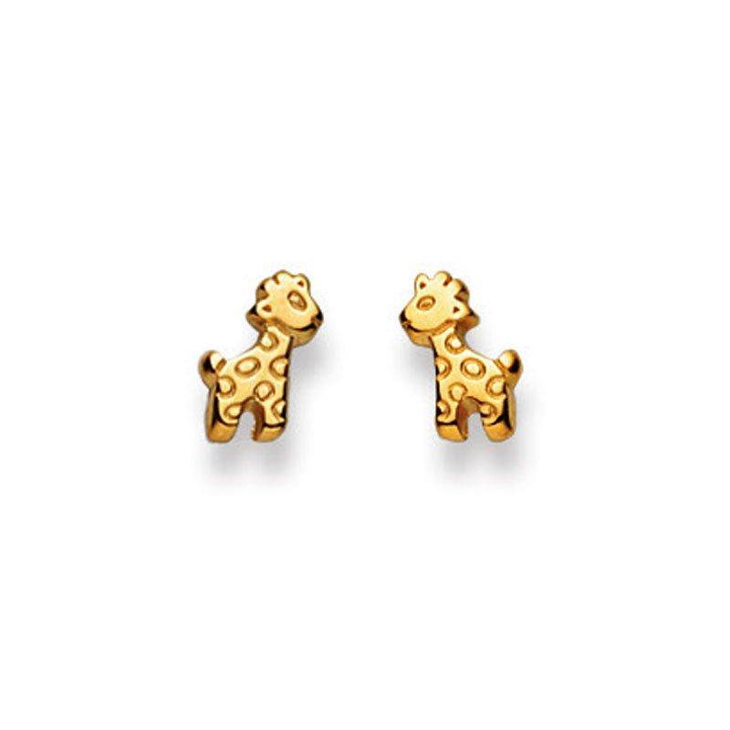 Ohrstecker Giraffe Gelbgold 750, 8x6mm Damen Gelbgold ONE SIZE von MUAU Schmuck