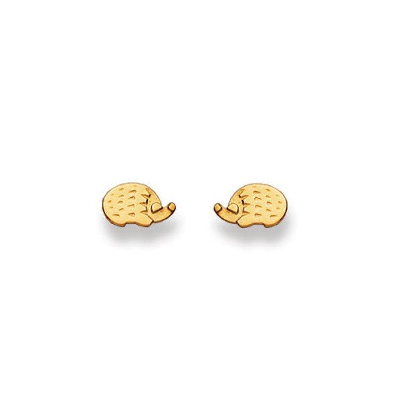 Ohrstecker Igel Gelbgold 750, 5x8mm Damen Gelbgold ONE SIZE von MUAU Schmuck