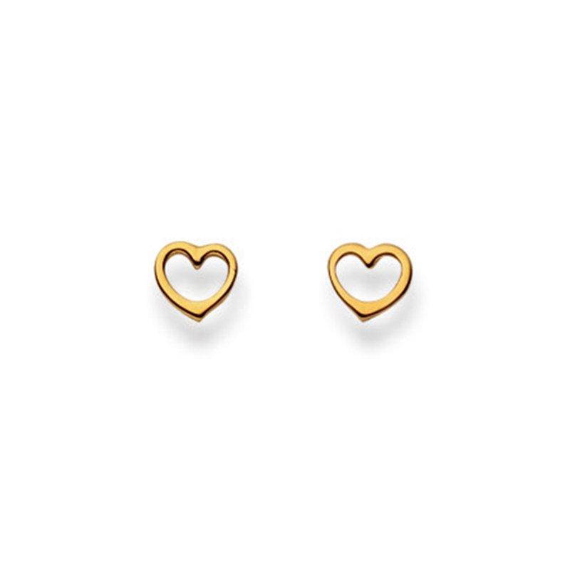 Ohrstecker Swinging Heart Gelbgold 750, 5mm Damen Gelbgold ONE SIZE von MUAU Schmuck