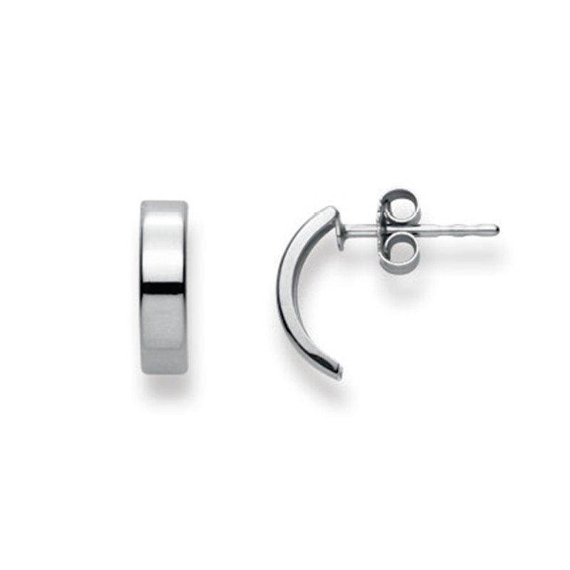 Ohrstecker Weissgold 750, 11mm Damen Silber ONE SIZE von MUAU Schmuck