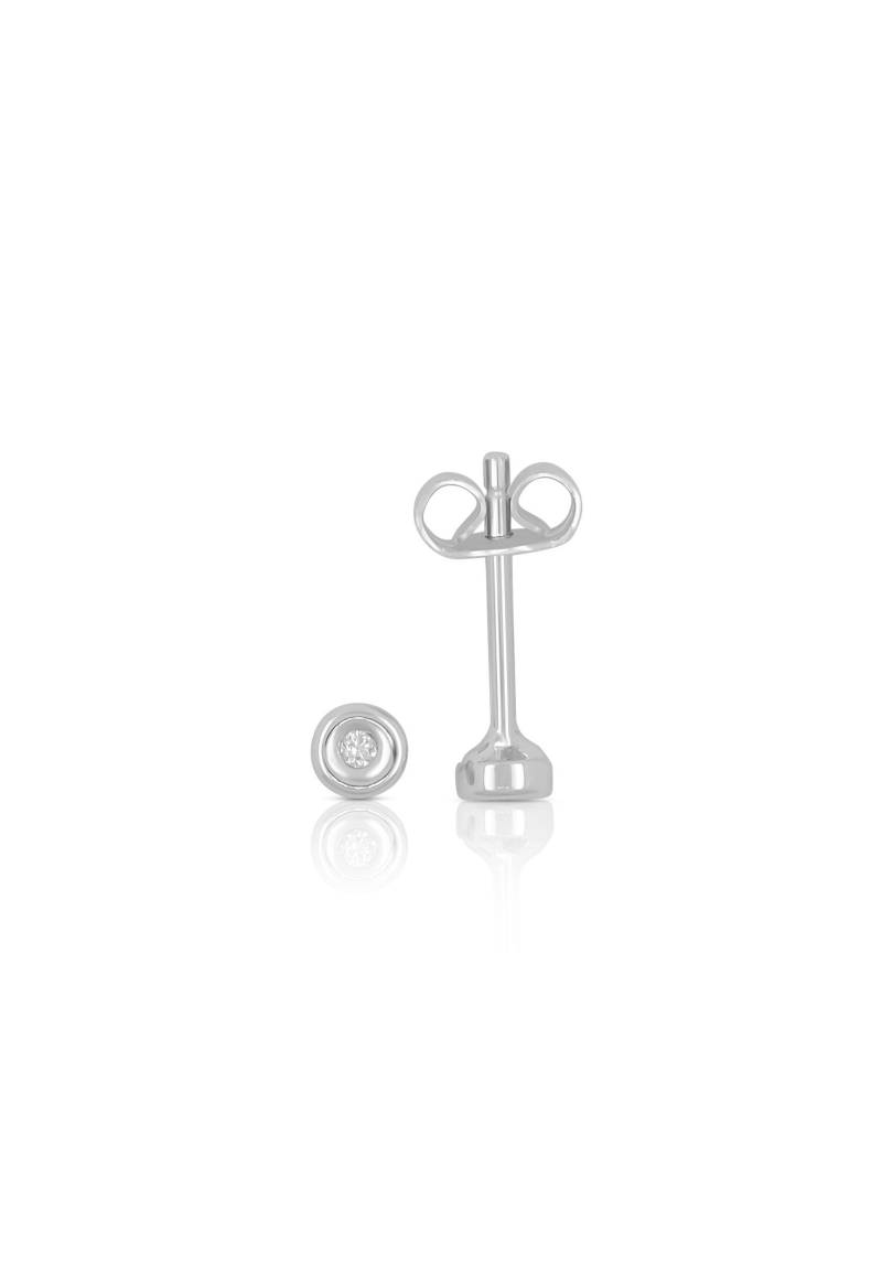 Ohrstecker Weissgold 750 Diamant 0.02ct. 3mm Damen Silber ONE SIZE von MUAU Schmuck