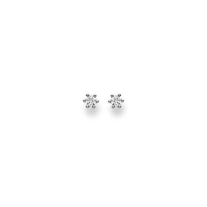 Ohrstecker Weissgold 750 Diamant 0.10ct. 3mm Damen Silber ONE SIZE von MUAU Schmuck