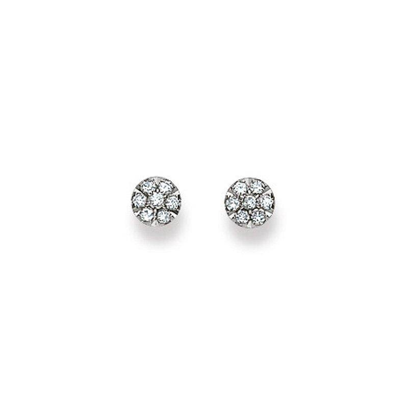 Ohrstecker Weissgold 750 Diamant 0.24ct. 5mm Damen Silber ONE SIZE von MUAU Schmuck