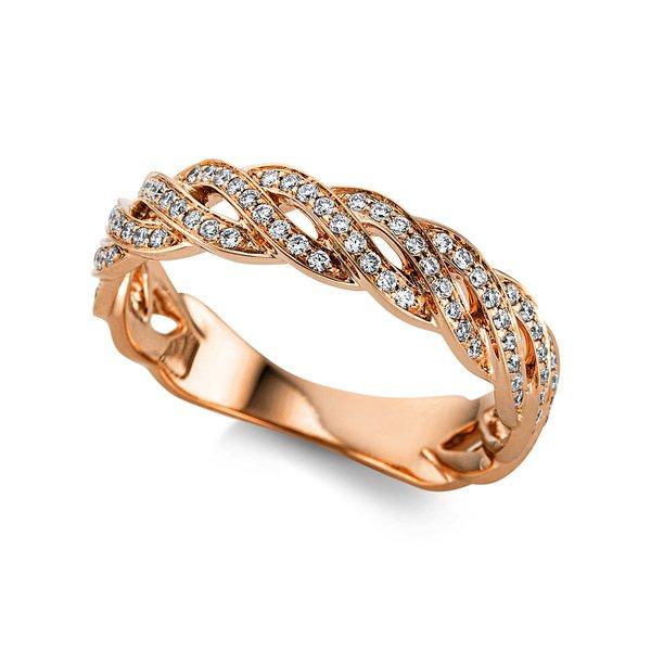 Ring 750/18k Rotgold Diamant 0.3ct. Damen Gold 54 von MUAU Schmuck